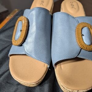 b.o.c. Women's Blue Slide Sandals